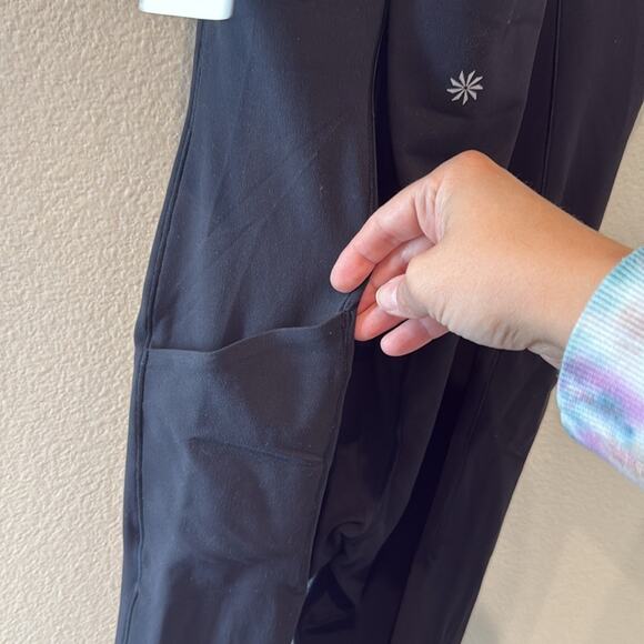 Athleta Transcend Black Sleeveless 7/8 Jumpsuit NWT Women’s Medium M - Picture 7 of 9